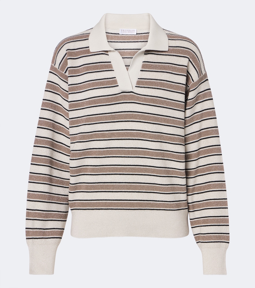 Brunello Cucinelli Polo en coton mlang rayures 1650 €