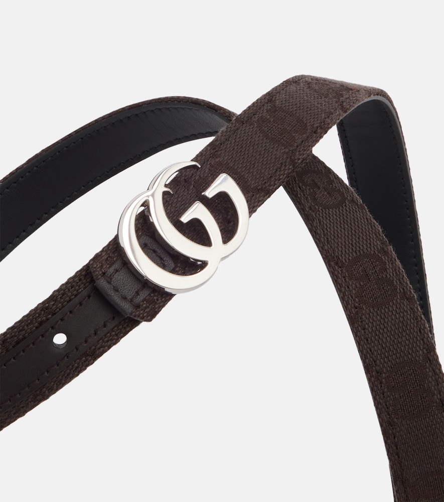  Gucci Gucci Gg Marmont Reversible Canvas Belt 