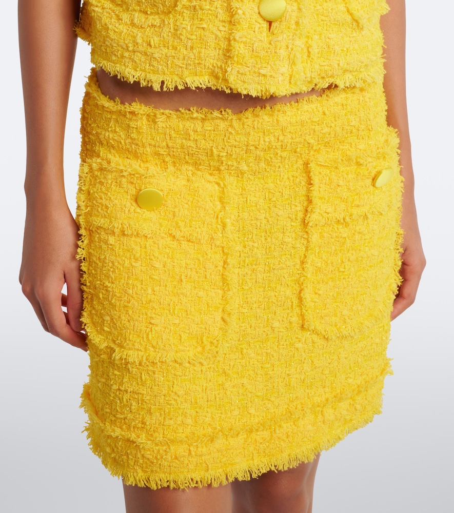 Dolce&Gabbana Cotton-Blend Tweed Miniskirt
