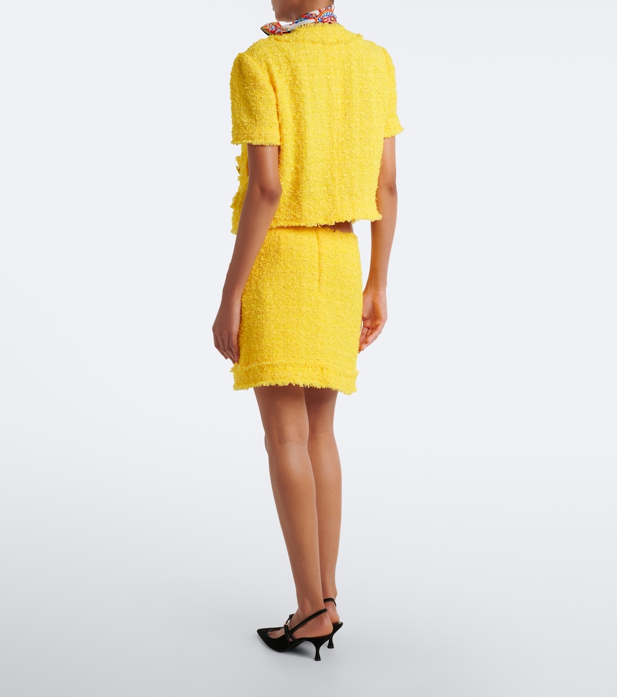 Dolce&Gabbana Cotton-Blend Tweed Miniskirt