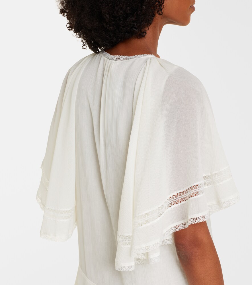  Dorothee Schumacher Dorothee Schumacher Robe Midi Dreamful En Coton Et Soie à Dentelle 