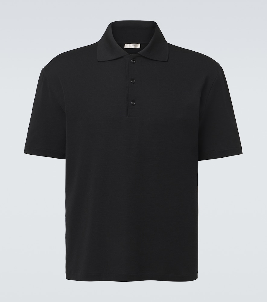 The Row Men's Black Mistral Wool And Silk Polo Shirt UK Size 38 - Mytheresa