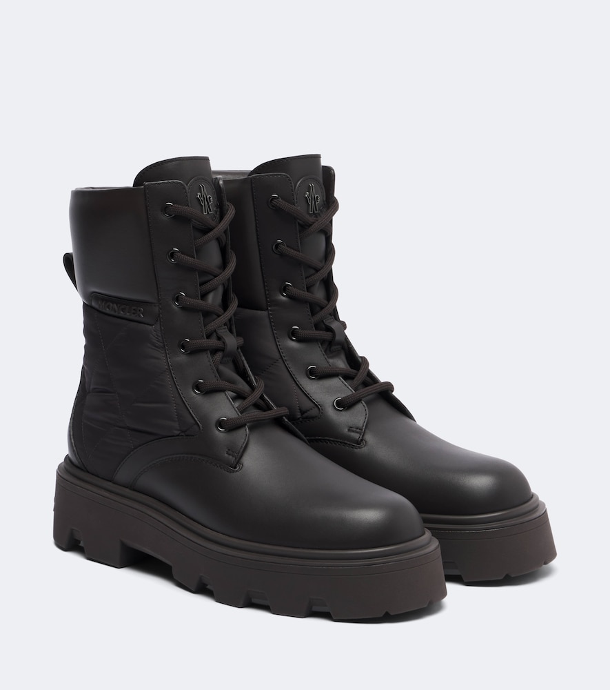 Moncler Stivali Aurea in pelle stringati