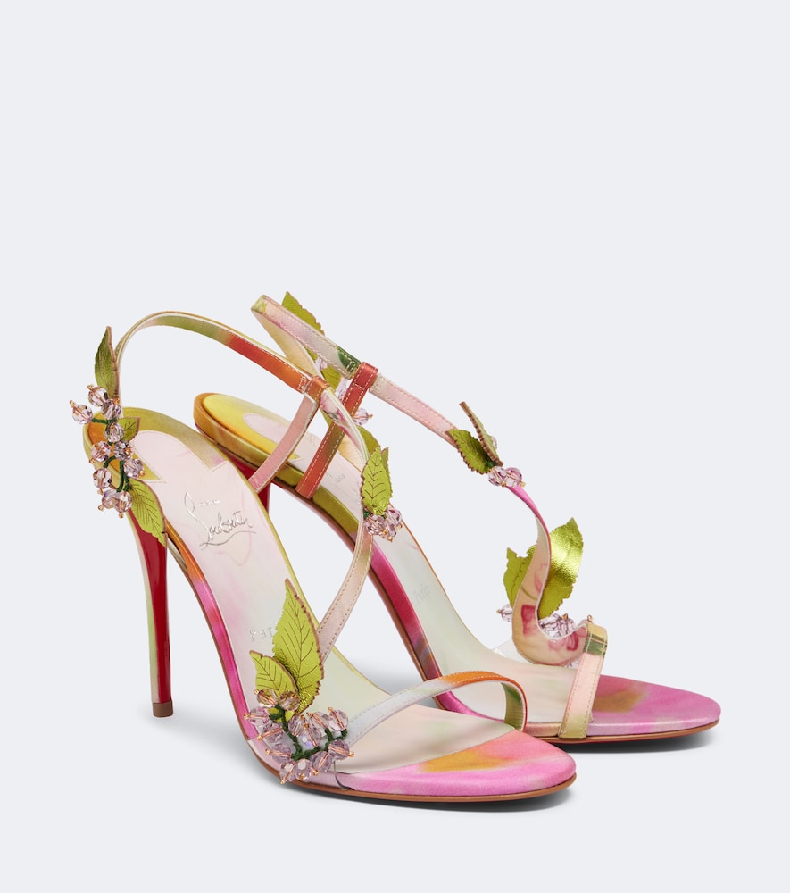 Sandali Rosa Fruit in satin