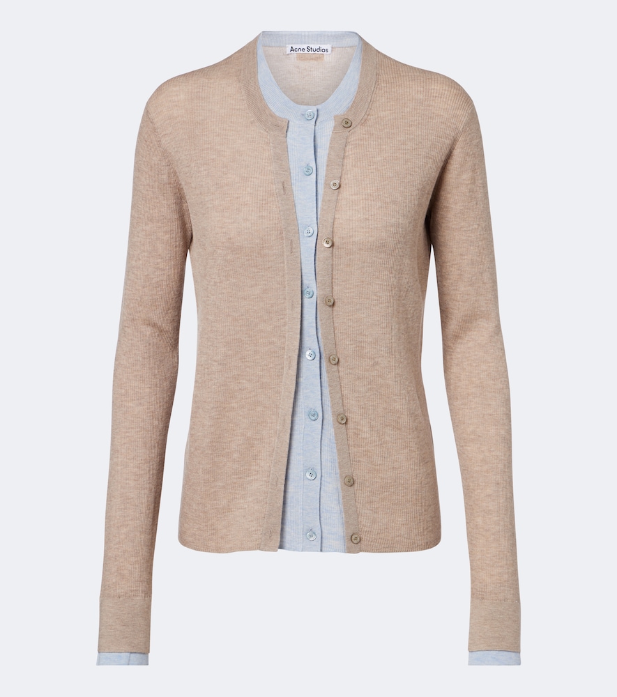 Cardigan in seta e lana