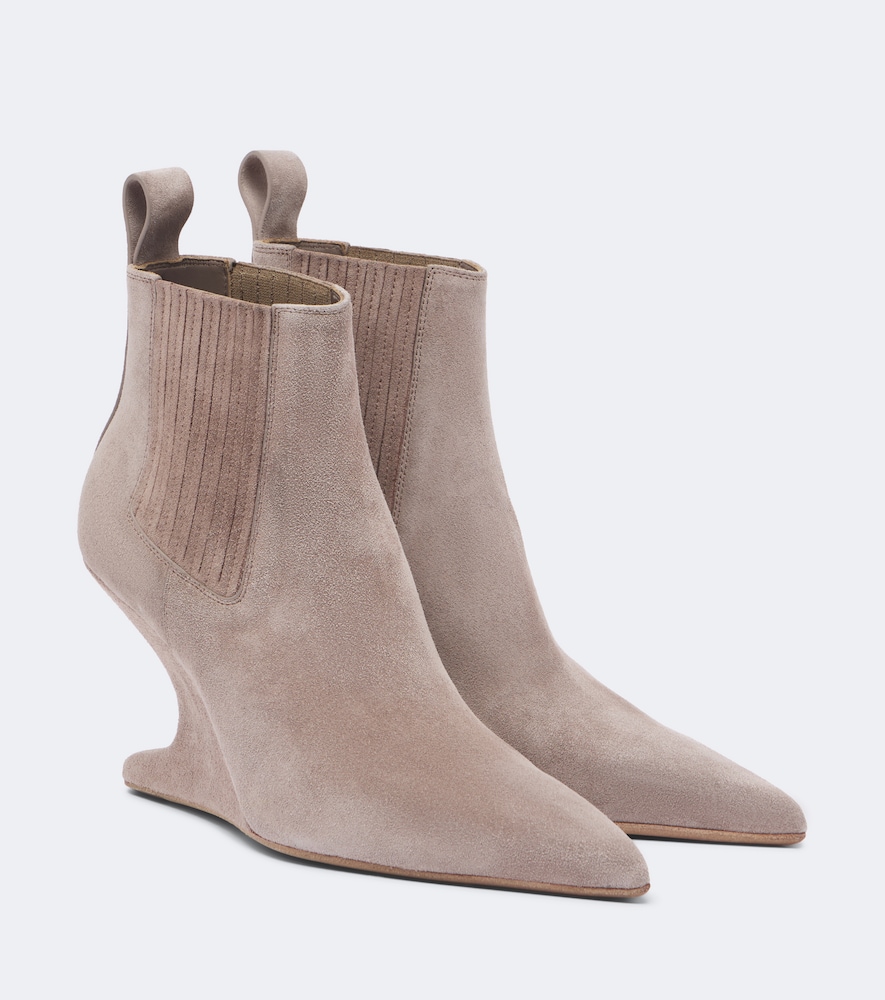 Ankle Boots Cantilever aus Veloursleder