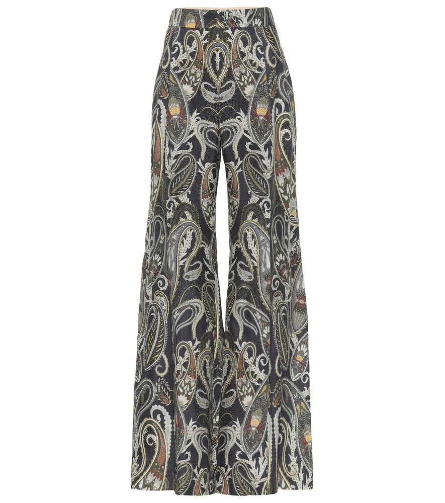 Chloé High-waist Metallic Damask-print 