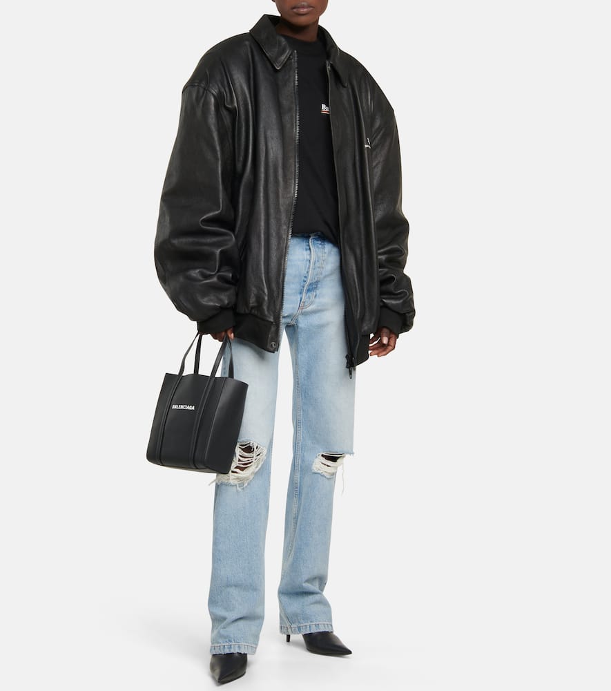 Balenciaga sporty b taxi leather bomber jacket clearance