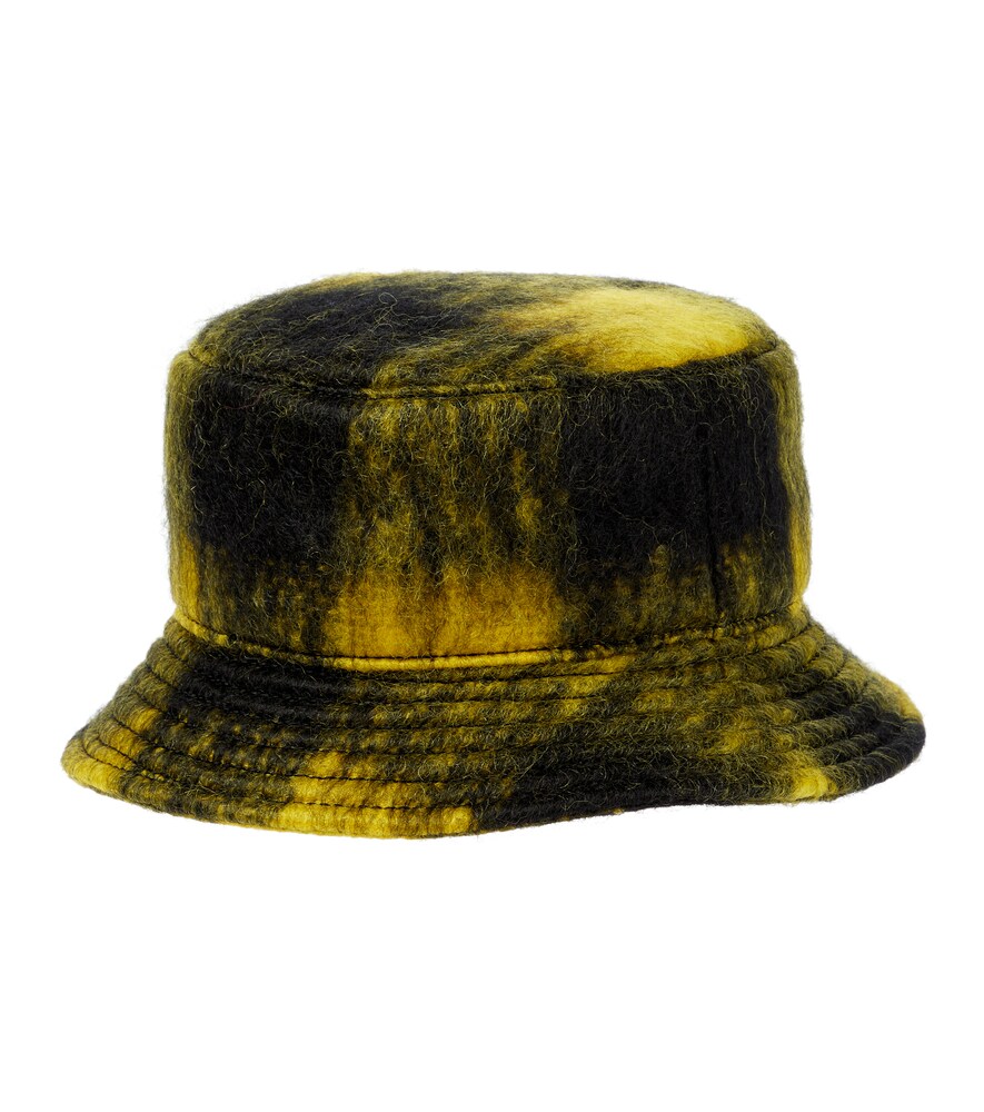  Maison Michel Maison Michel Jason Checked Mohair-blend Bucket Hat 