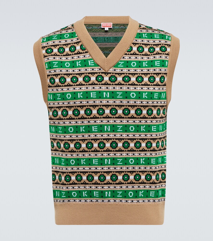 Kenzo Green Knitted Vest