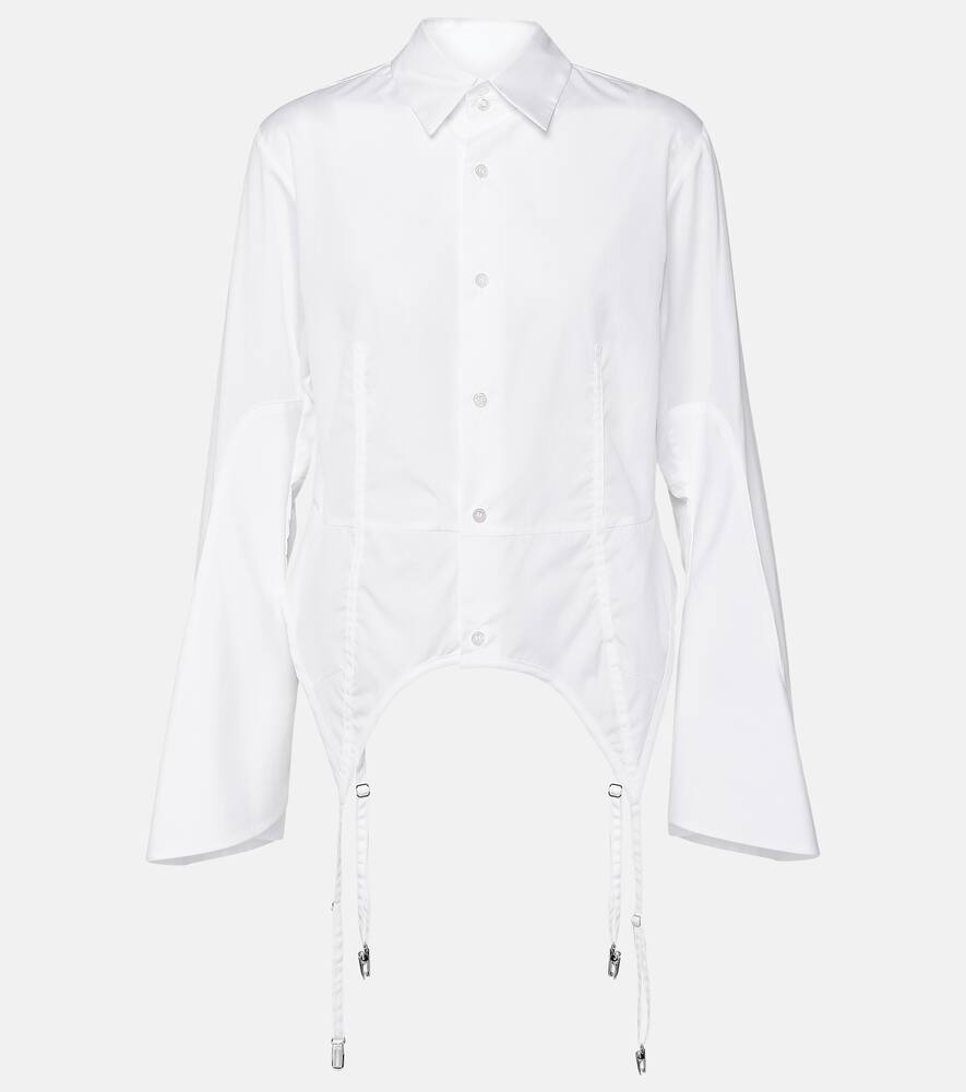 Noir Kei Ninomiya Balloon-sleeve Cotton Shirt In White