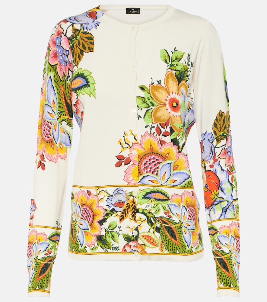 Etro Floral silk-blend top