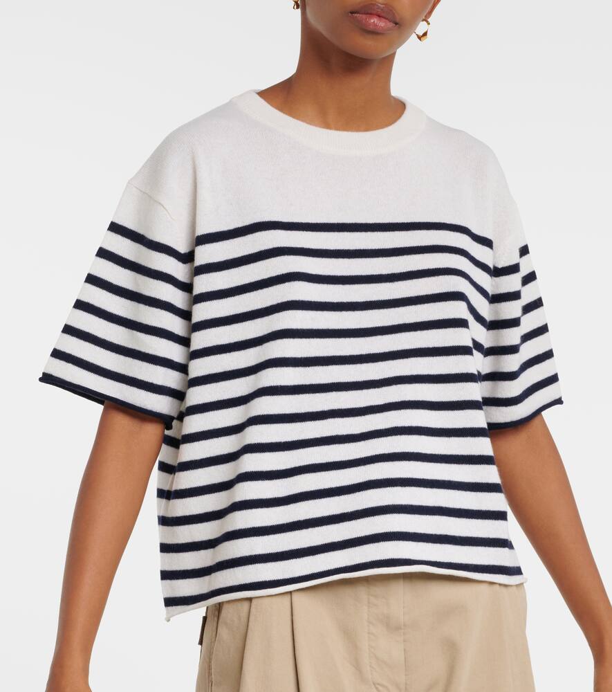 Lisa Yang Cila Striped Cashmere T-shirt In Multicoloured