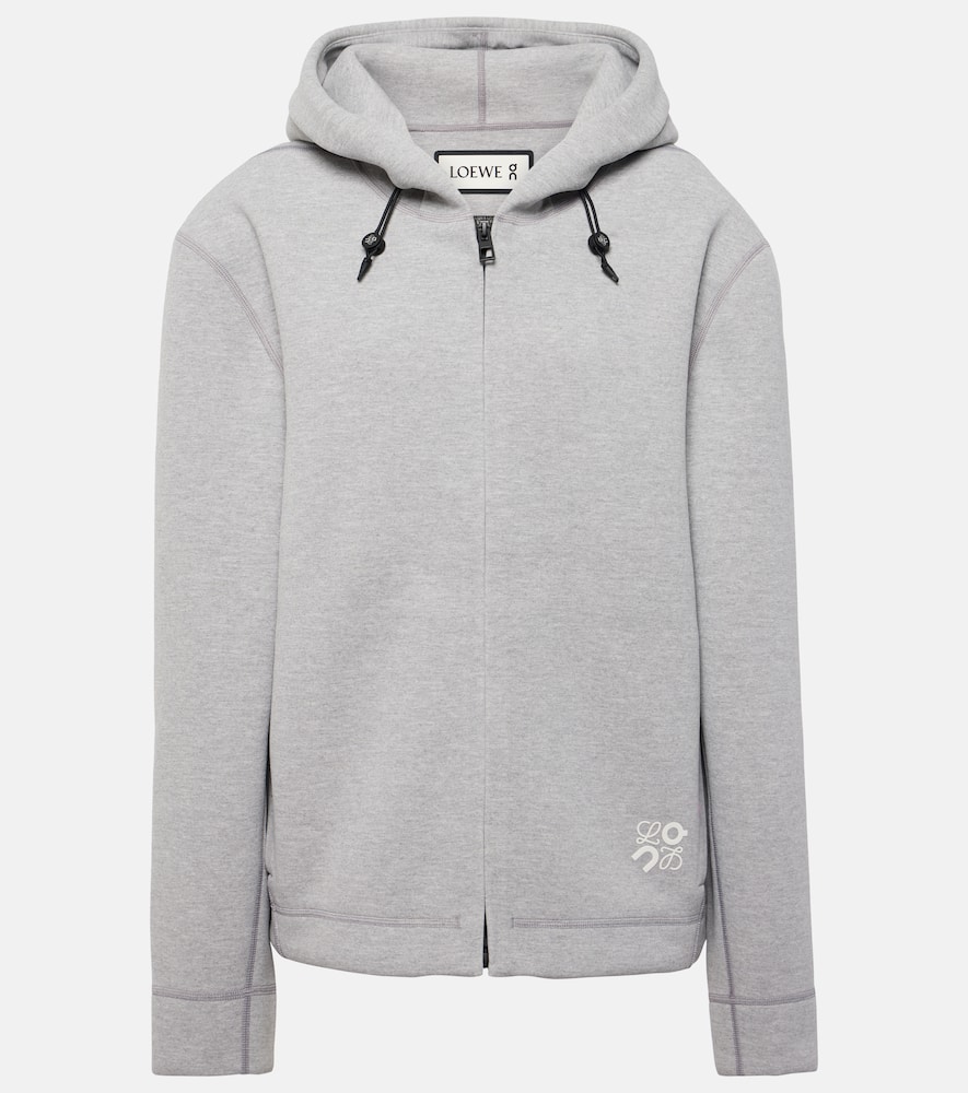 x On logo jersey hoodie
