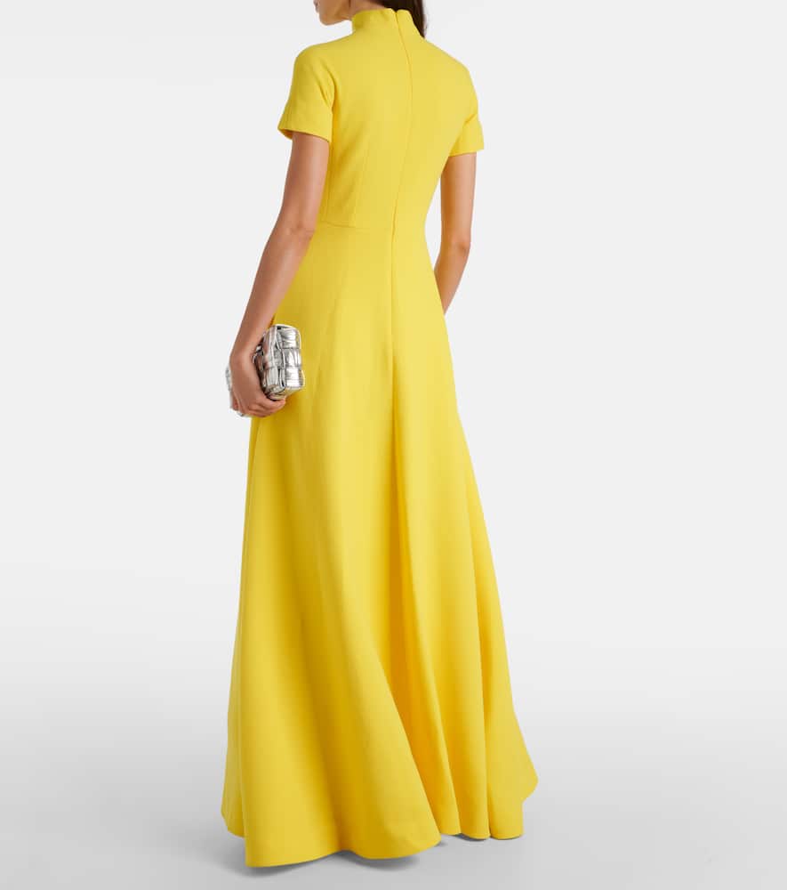 Emilia Wickstead Malinda Wool Crêpe Gown In Yellow