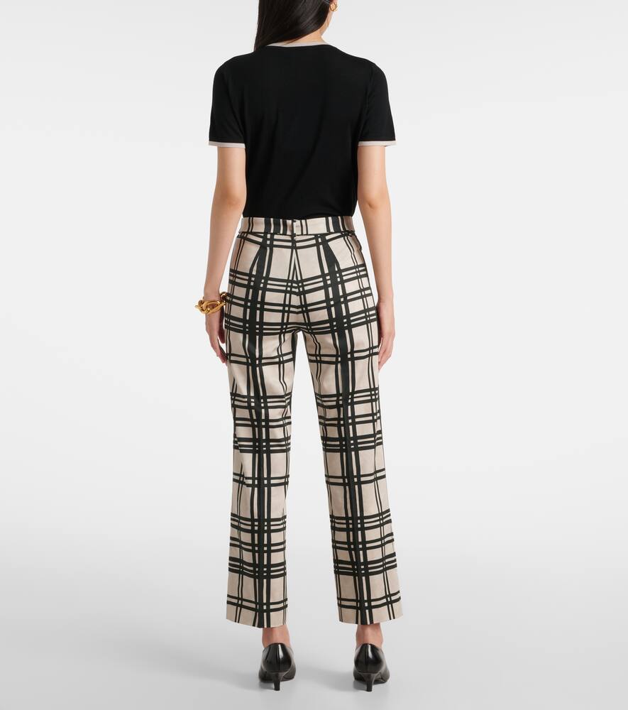 S Max Mara Mia Cotton-blend Pants In White