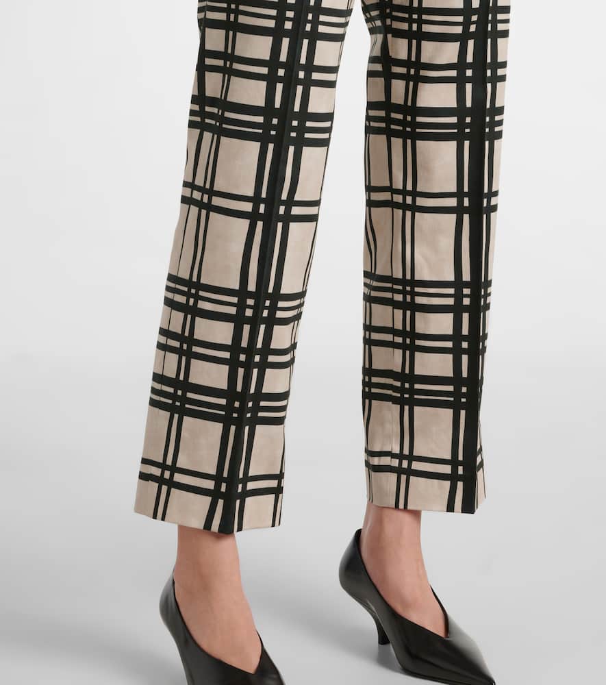 S Max Mara Mia Cotton-blend Pants In White