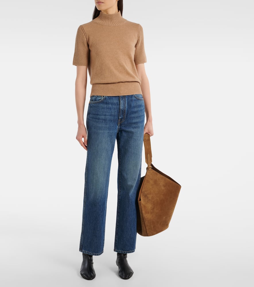 Khaite Abigail High-waisted Straight Leg Jeans In Blue