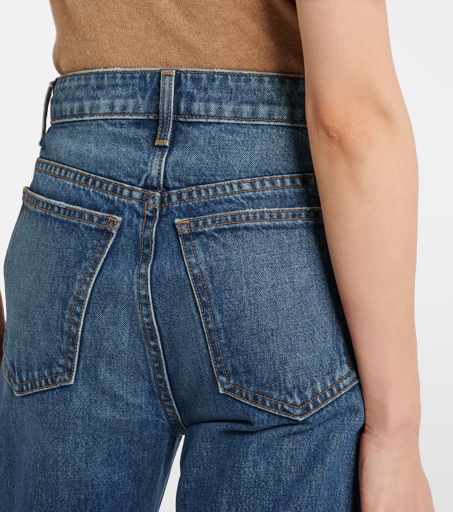 Khaite Abigail High-waisted Straight Leg Jeans In Blue