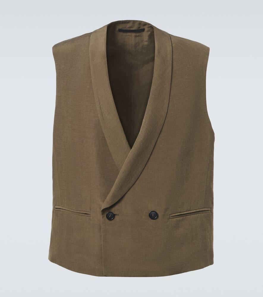 Giorgio Armani Linen-blend vest