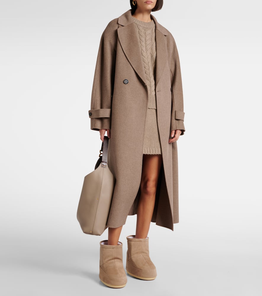 Moon Boot Woman Ankle Boots Sand Size 5.5-7 Leather In Beige