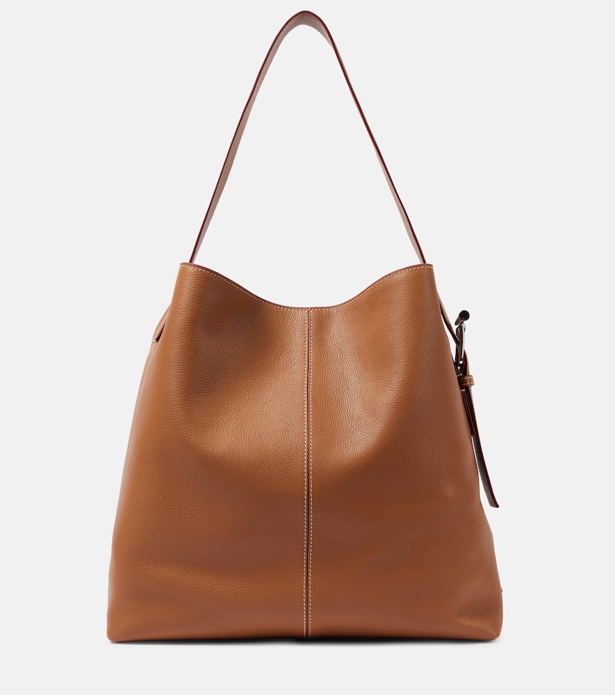 Alexander Mcqueen Adjustable Strap Leather Shoulder Bag In Brown