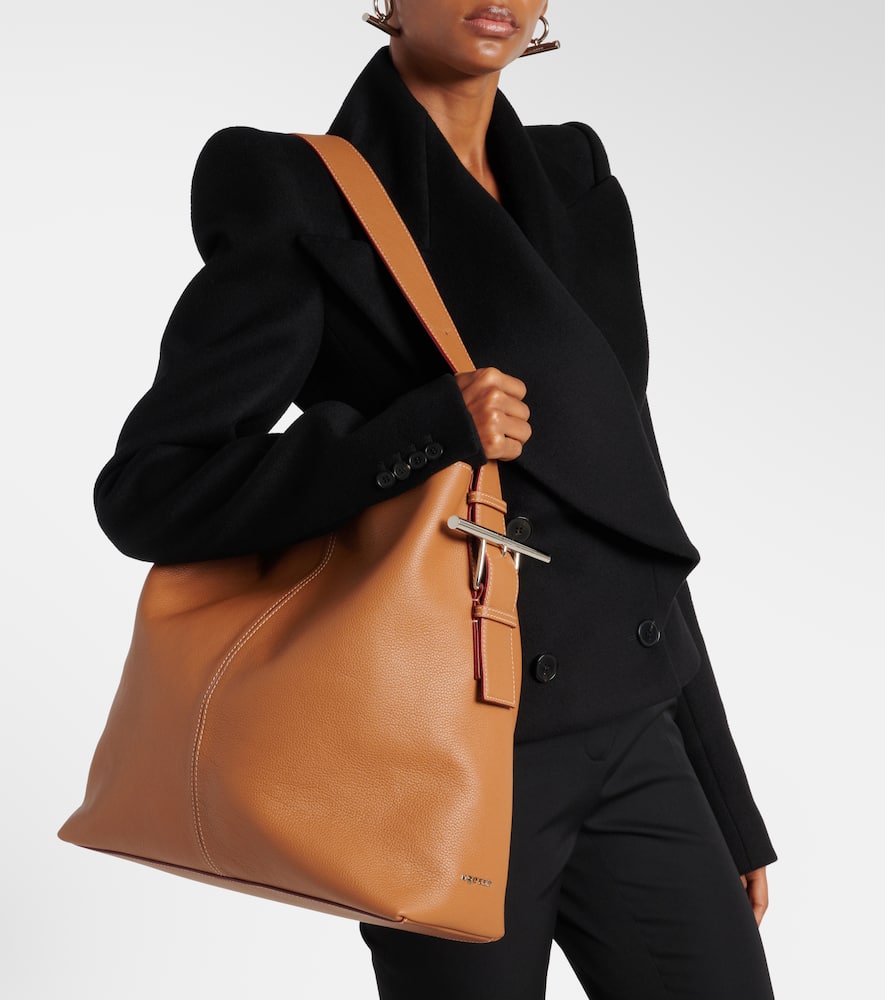 Alexander Mcqueen Adjustable Strap Leather Shoulder Bag In Brown