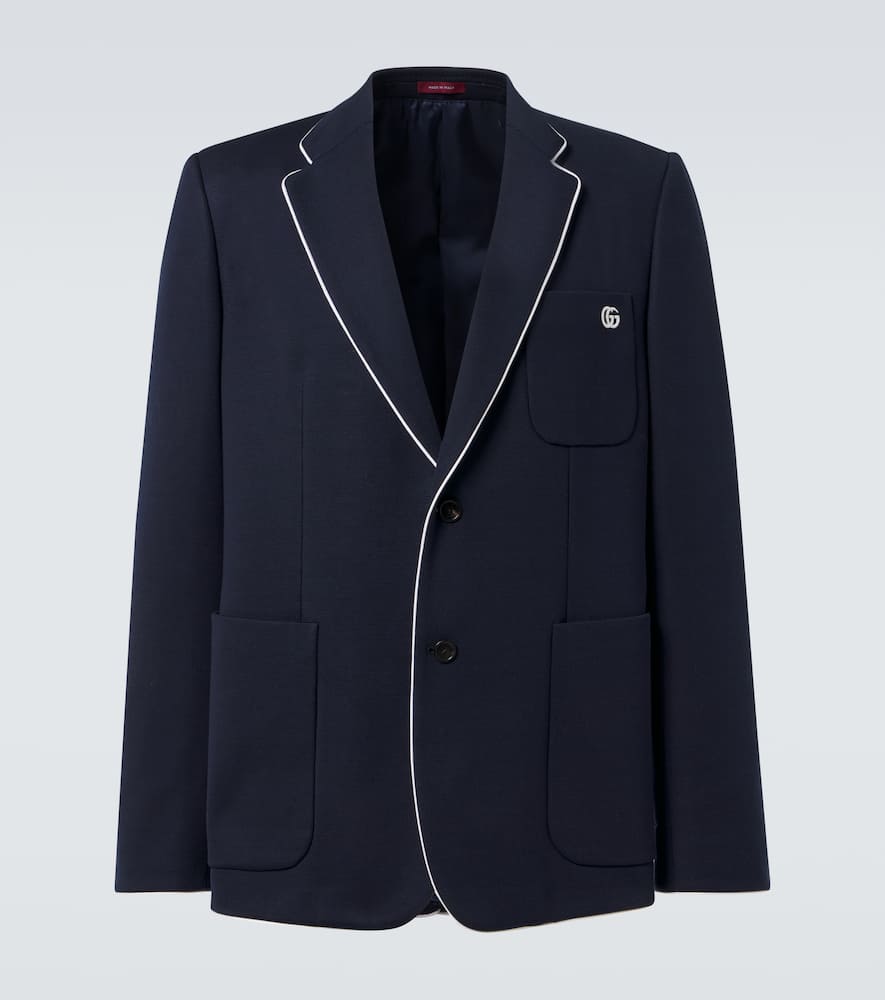 Double G cotton jersey blazer