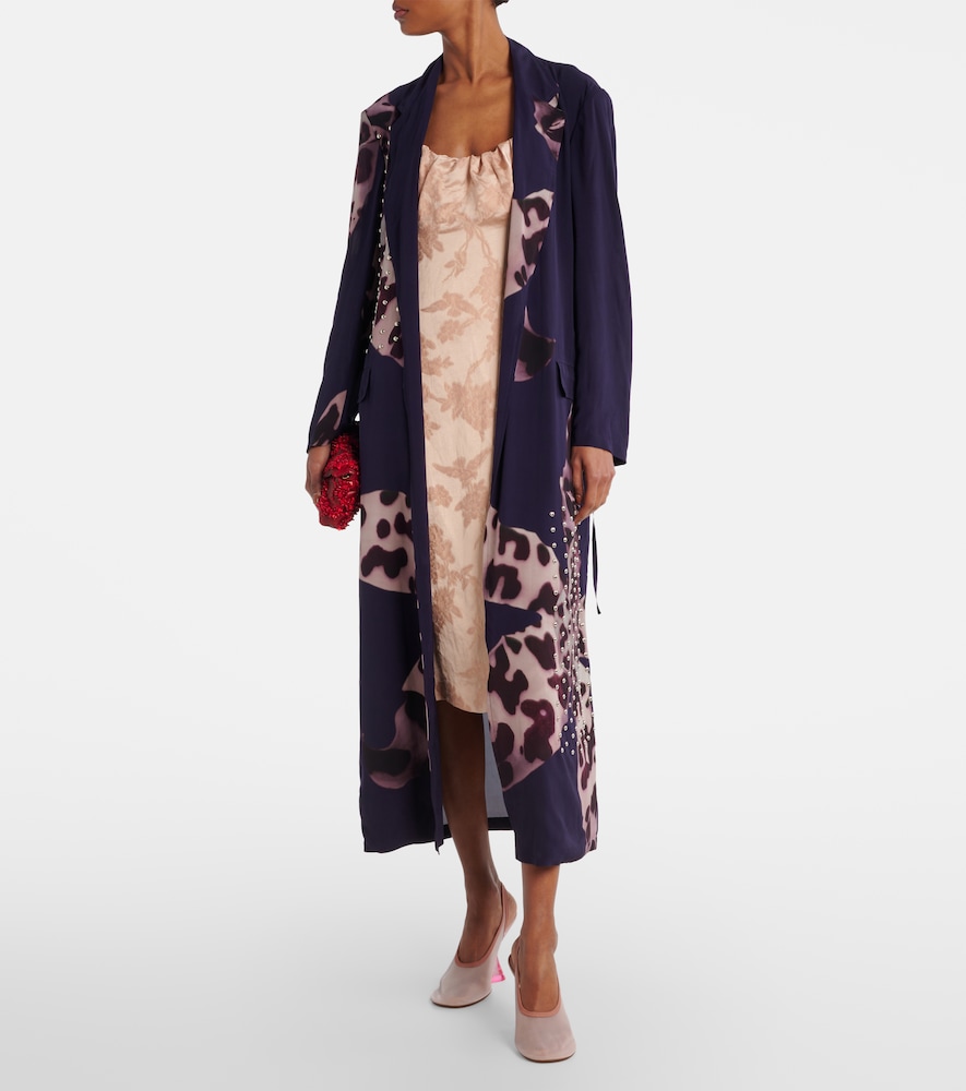  Dries Van Noten Dries Van Noten Bedrucktes Wickelkleid Aus Seide 