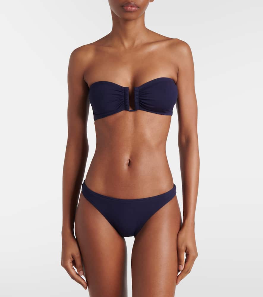 Eres Show Bandeau U-hardware Bikini Top In Blue