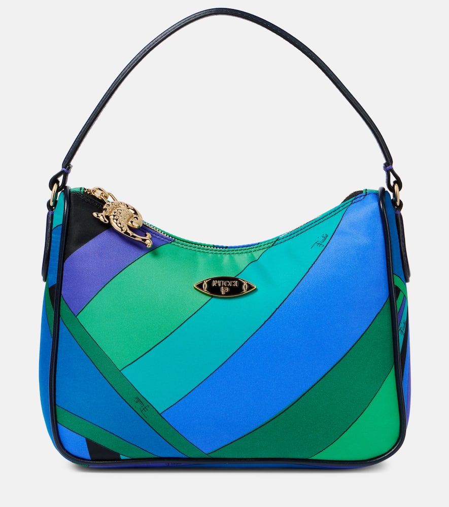 Yummy leather-trimmed shoulder bag