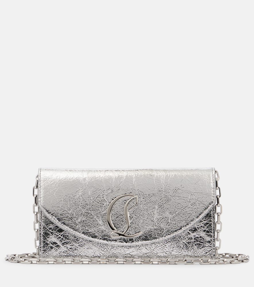 Christian Louboutin Loubi54 Metallic Leather Clutch