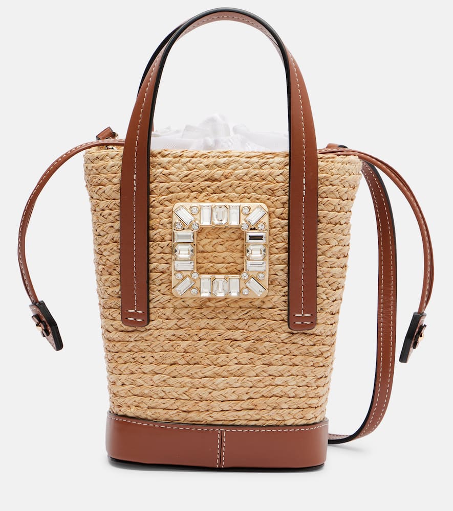 RV Skate Mini raffia bucket bag