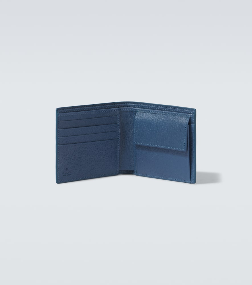 Gucci Blue Interior Gg Coin Wallet In Black