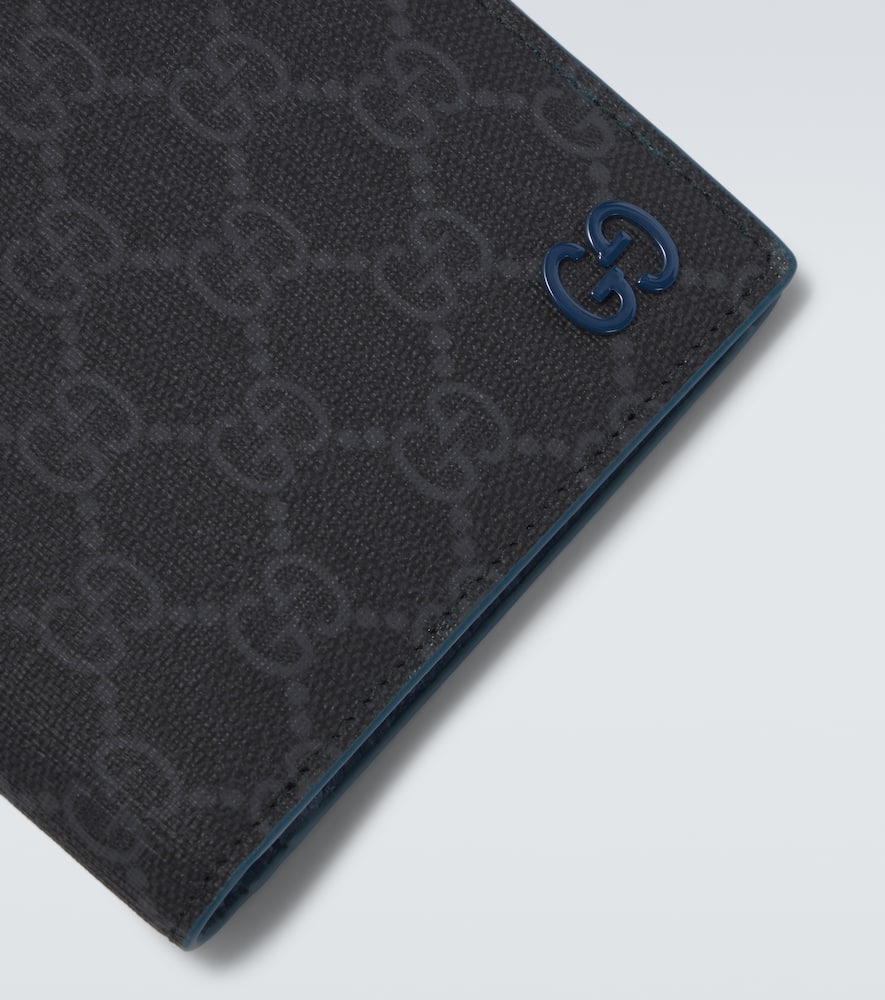 Gucci Blue Interior Gg Coin Wallet In Black
