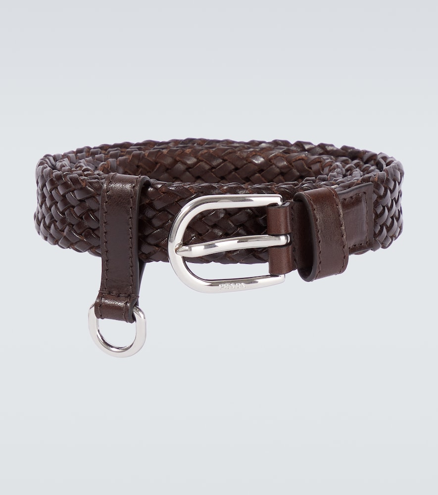 Prada Braided leather belt