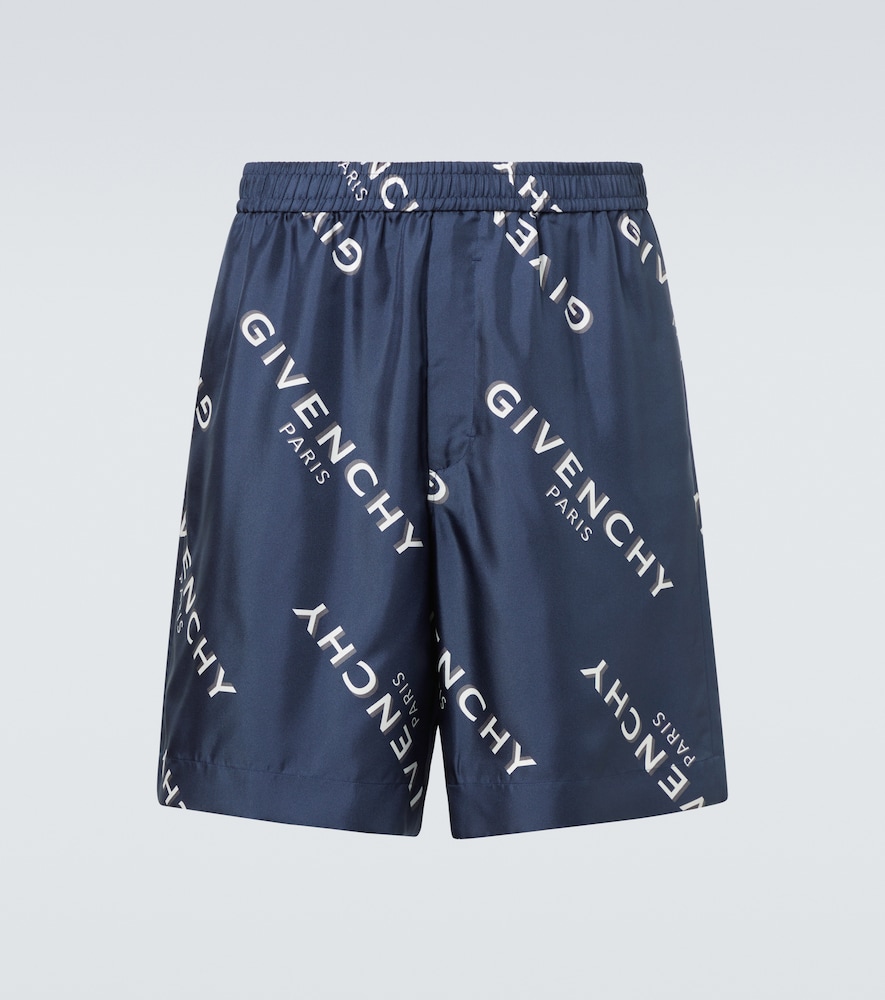 Givenchy Shadow silk Bermuda shorts