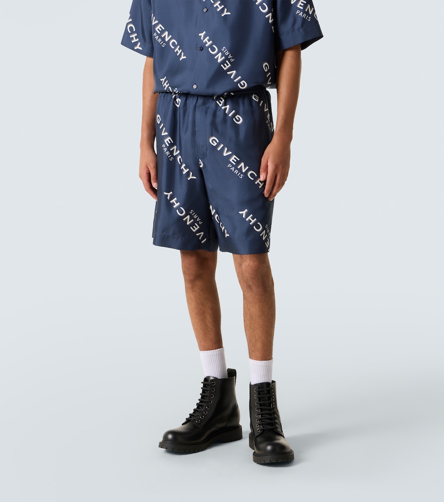  Givenchy Givenchy Givenchy Shadow Silk Bermuda Shorts 