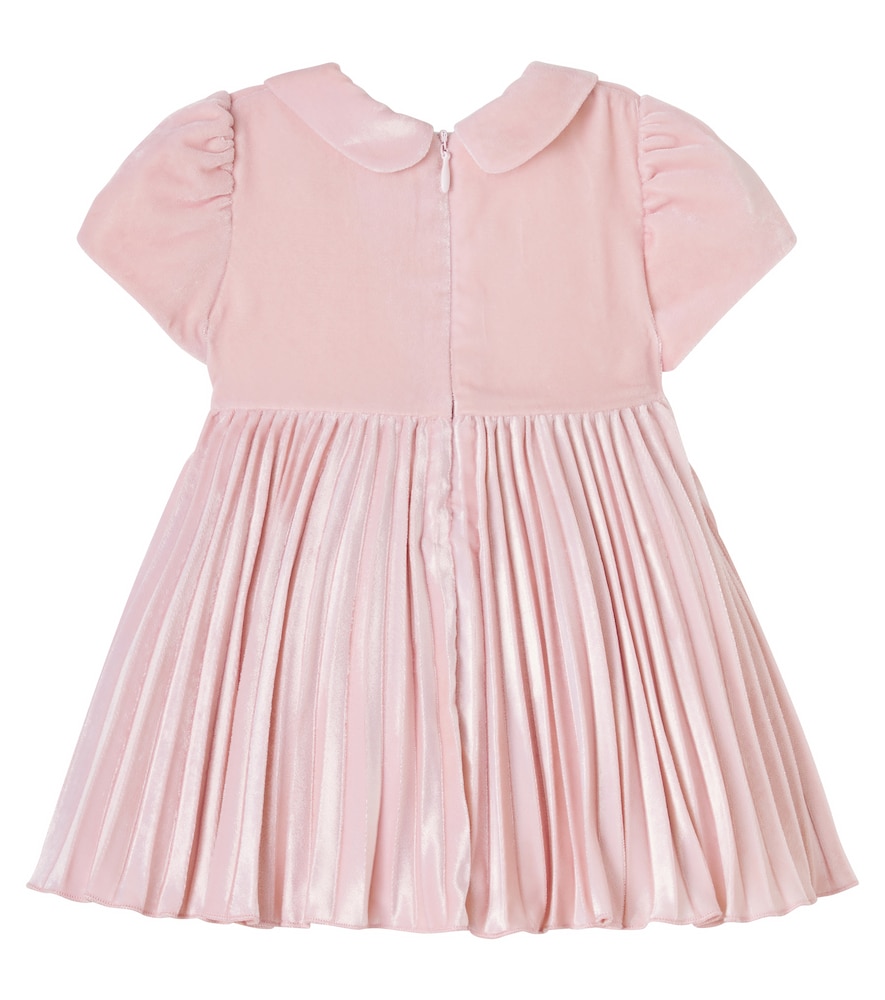  Monnalisa Monnalisa Bébé – Robe En Velours à Fleurs 