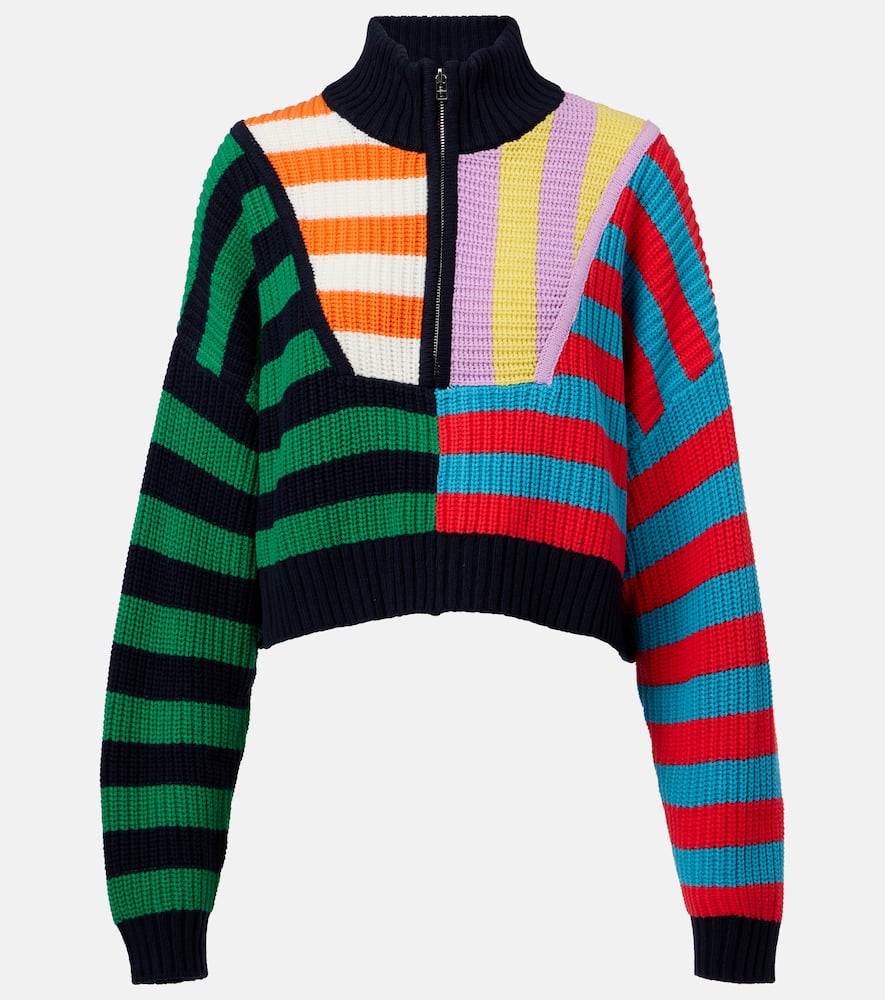 Staud Hampton Knitted Cotton-blend Sweater