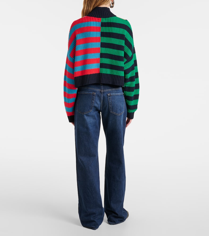 Staud Hampton Knitted Cotton-blend Sweater