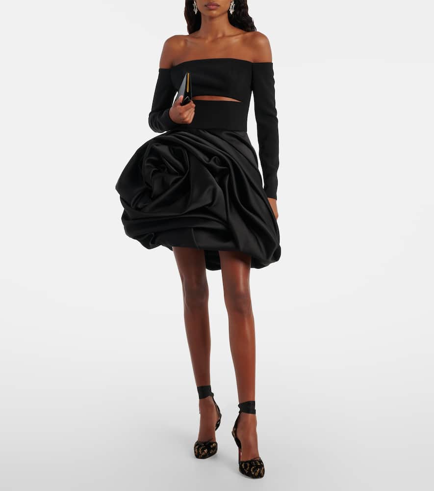 Christian Louboutin Cassia 100 Velvet And Lamé Pumps In Black