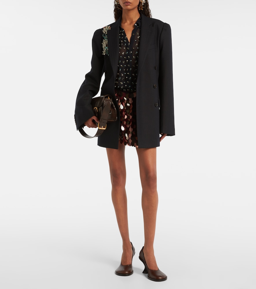  Dries Van Noten Dries Van Noten Sequined Miniskirt 