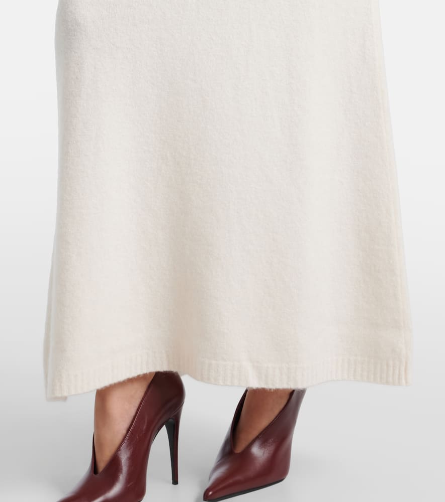 Max Mara Dorina Cashmere-blend Maxi Skirt In White
