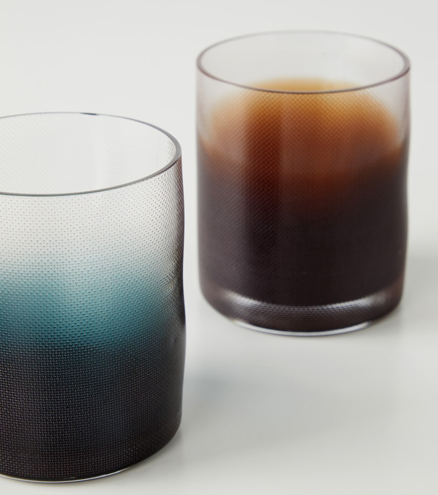  Milena Kling Milena Kling Raw Glassware Set Of 4 Glass Tumblers 