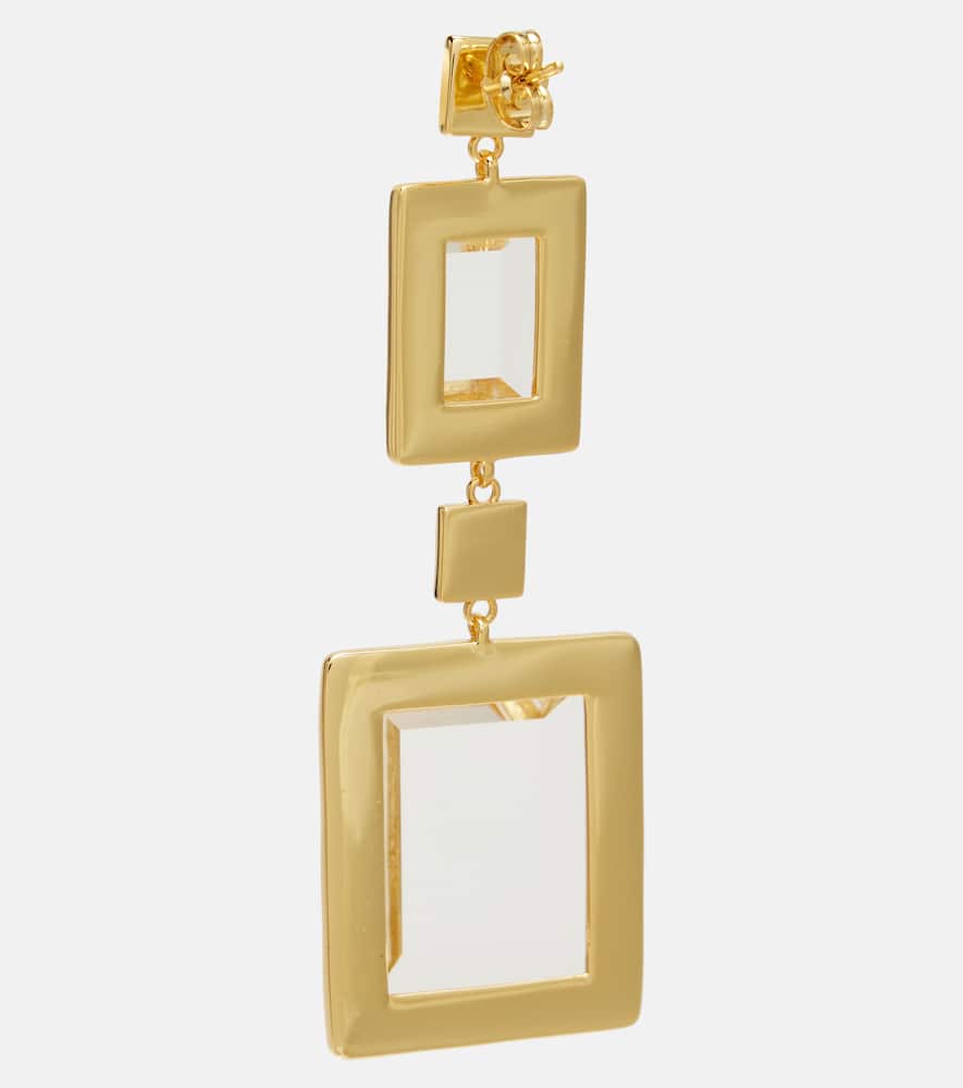 Rebecca Vallance Embellished Gold-plated Drop Earrings In Gold
