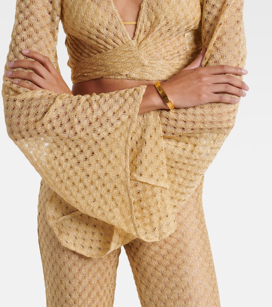 Missoni Raschel Workmanship Wrap Top In Gold