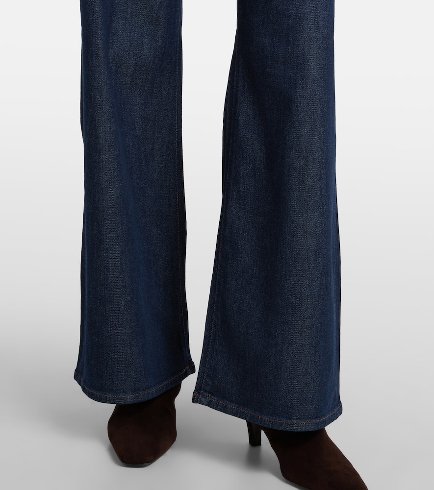 7 For All Mankind Lotta Tailorless Mid-rise Wide-leg Jeans In Blue