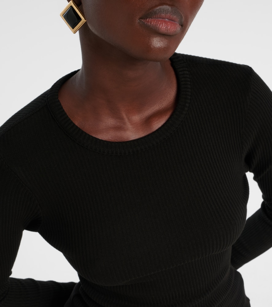 Bina Ribbed-Knit Top