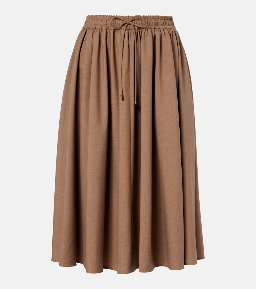Max Mara Livrea virgin wool midi skirt